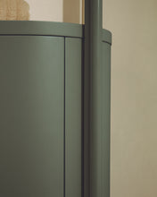 Load image into Gallery viewer, Arely bathroom vanity unit with steel structure and green lacquered MDF 60 x 40cm - image 6