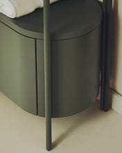 Load image into Gallery viewer, Arely bathroom vanity unit with steel structure and green lacquered MDF 90 x 40cm - image 6
