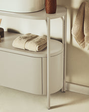 Load image into Gallery viewer, Arely bathroom vanity unit with steel structure and white lacquered MDF 90 x 40cm - image 6