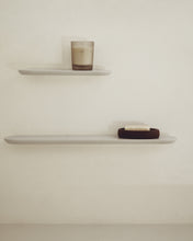 Load image into Gallery viewer, Arely set of 2 MDF shelves with beige lacquer finish 35 cm/55 cm