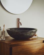 Load image into Gallery viewer, Darnen grey marble countertop washbasin Ø 40cm