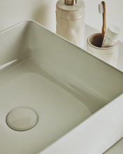 Load image into Gallery viewer, Ovara countertop basin in white glazed ceramic 36.5 x 36.5 cm - image 2