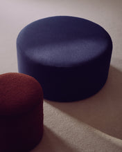 Load image into Gallery viewer, Kaeli footrest with removable cover in terracotta bouclé Ø 43 cm - image 4