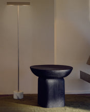 Load image into Gallery viewer, Ovak side table in solid acacia wood with black finish FSC 100% Ø50cm - image 3