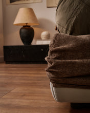 Load image into Gallery viewer, Dafra dark brown chenille removable-cover bed with ottoman base for a 160 x 200 cm mattress - image 7