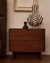 Load image into Gallery viewer, Norlen 2-drawer bedside table in walnut veneer FSX Mix Credit 60 x 52cm - image 4