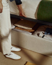 Load image into Gallery viewer, Nelzi ecru chenille side-opening ottoman bed base with removable cover for 90 x 200cm mattress FSC 100% - image 4