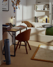 Load image into Gallery viewer, Talbot melamine desk with natural finish, and legs in a black finish, 120 x 60 cm - image 4