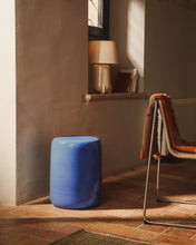 Load image into Gallery viewer, Mesquida outdoor side table in ceramic with glazed blue finish Ø 35 cm - image 3