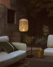 Load image into Gallery viewer, Saranella portable LED table lamp in light grey synthetic rattan - image 6