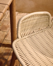 Load image into Gallery viewer, Alipa chair with armrests in FSC 100% solid acacia wood and ecru rope cord - image 7