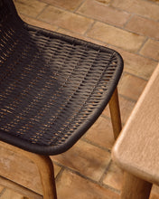 Load image into Gallery viewer, Alipa chair in FSC 100% solid acacia wood and dark grey rope cord - image 6