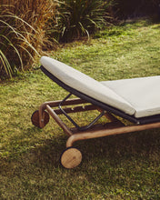 Load image into Gallery viewer, Alipa sun lounger in FSC 100% solid acacia wood and dark grey rope cord - image 5