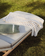 Load image into Gallery viewer, Dorane 100% cotton towel with orange stripes 100 x 150cm - image 4