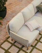 Load image into Gallery viewer, Alipa 3-seater sofa in solid acacia wood and ecru rope cord 235 cm FSC 100% - image 4