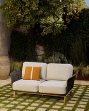 Load image into Gallery viewer, Alipa 2-seater sofa in solid acacia wood and dark grey rope cord 165 cm FSC 100% - image 4
