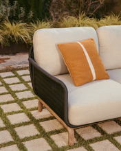 Load image into Gallery viewer, Alipa 2-seater sofa in solid acacia wood and dark grey rope cord 165 cm FSC 100% - image 5