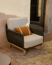 Load image into Gallery viewer, Alipa armchair in FSC 100% solid acacia wood and dark grey rope cord - image 5