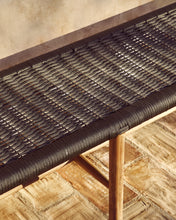Load image into Gallery viewer, Alipa bench in FSC 100% solid acacia wood and dark grey rope cord 180 cm - image 4