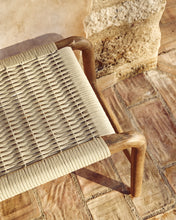 Load image into Gallery viewer, Alipa bench in FSC 100% solid acacia wood and ecru rope cord 180 cm - image 4