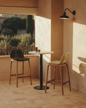 Load image into Gallery viewer, Alipa stool in FSC 100% solid acacia wood and dark grey rope cord 75 cm - image 6