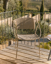 Load image into Gallery viewer, Atrani stackable outdoor chair in galvanised steel and taupe rope - image 7