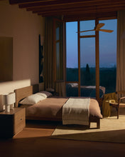 Load image into Gallery viewer, Arelida bed made of oak veneer and solid oak wood with light brown finish for 180 x 200 cm mattress FSC Mix Credit - image 5