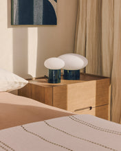 Load image into Gallery viewer, Idela table lamp in smoked glass and black marble Ø15 cm UK adapter - image 3