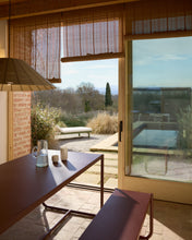 Load image into Gallery viewer, Sotil Set of 2 Benches and Galvanized Steel Table with Garnet Finish 183 x 83 cm - image 5