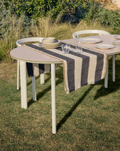 Load image into Gallery viewer, Daltan black striped cotton and jute table runner 50 x 150cm - image 2