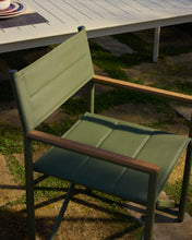 Load image into Gallery viewer, Tisno outdoor folding chair in green aluminium and green texteline - image 8