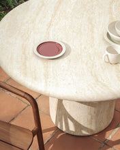 Load image into Gallery viewer, Drasi round concrete table with travertine-effect finish Ø122cm - image 4