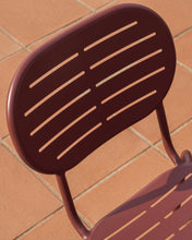 Load image into Gallery viewer, Brai stackable outdoor chair in burgundy galvanised steel - image 8