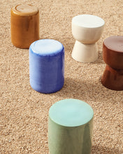 Load image into Gallery viewer, Mesquida outdoor side table in ceramic with glazed turquoise finish Ø 35cm - image 3