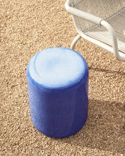 Load image into Gallery viewer, Mesquida outdoor side table in ceramic with glazed blue finish Ø 35 cm - image 2