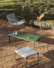 Load image into Gallery viewer, Maurina coffee table in green galvanised steel with green tiles 122 x 61 cm - image 3