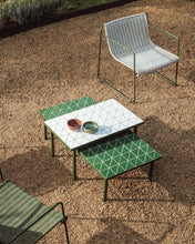 Load image into Gallery viewer, Maurina coffee table in green galvanised steel with green tiles 122 x 61 cm - image 4