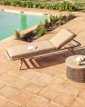 Load image into Gallery viewer, Dirome orange striped 100% PET sun lounger cushion 50 x 175cm - image 4