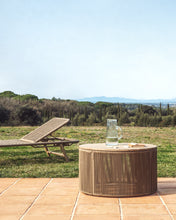 Load image into Gallery viewer, Dandara coffee table made of steel, beige cord and solid acacia wood, Ø70 cm FSC 100% - image 5