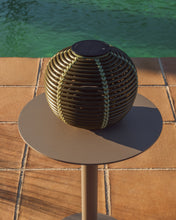 Load image into Gallery viewer, Garoina outdoor solar LED table lamp in green synthetic rattan Ø25cm - image 5