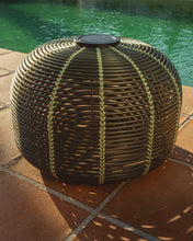 Load image into Gallery viewer, Garoina outdoor solar LED table lamp in green synthetic rattan Ø50cm - image 5