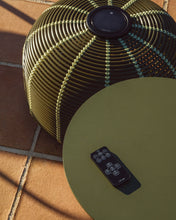 Load image into Gallery viewer, Garoina outdoor solar LED table lamp in green synthetic rattan Ø50cm - image 7