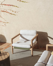 Load image into Gallery viewer, Menfi armchair in solid acacia wood and green rope cord FSC 100% - image 5