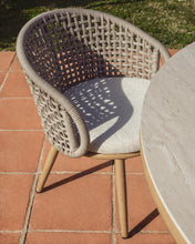 Load image into Gallery viewer, Lidario outdoor chair in wood-effect aluminium and taupe synthetic rope cord - image 7