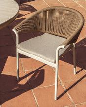 Load image into Gallery viewer, Zuara chair in ecru aluminium and brown synthetic rope cord - image 6