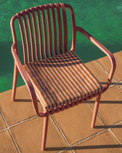 Load image into Gallery viewer, Dirome orange striped 100% PET chair cushion 40 x 40 cm - image 4