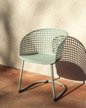 Load image into Gallery viewer, Tenaro green plastic outdoor chair with steel structure - image 5
