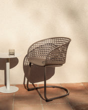 Load image into Gallery viewer, Tenaro brown plastic outdoor chair with steel structure - image 4