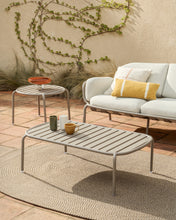 Load image into Gallery viewer, Joncols outdoor side table in aluminium with taupe painted finish Ø 60cm - image 4