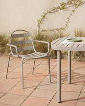 Load image into Gallery viewer, Joncols stackable outdoor chair in aluminium with taupe painted finish - image 6